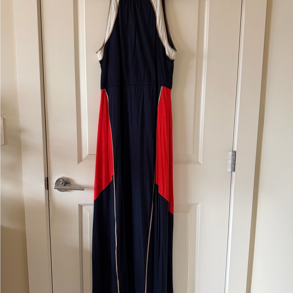 Ann Taylor Navy and Tan Dress